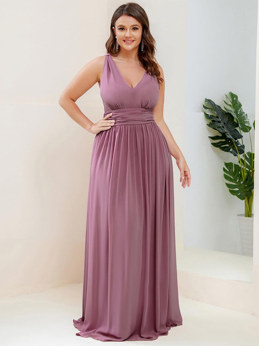 Vanessa | Sleeveless Pleated Party Dress with V-Neck