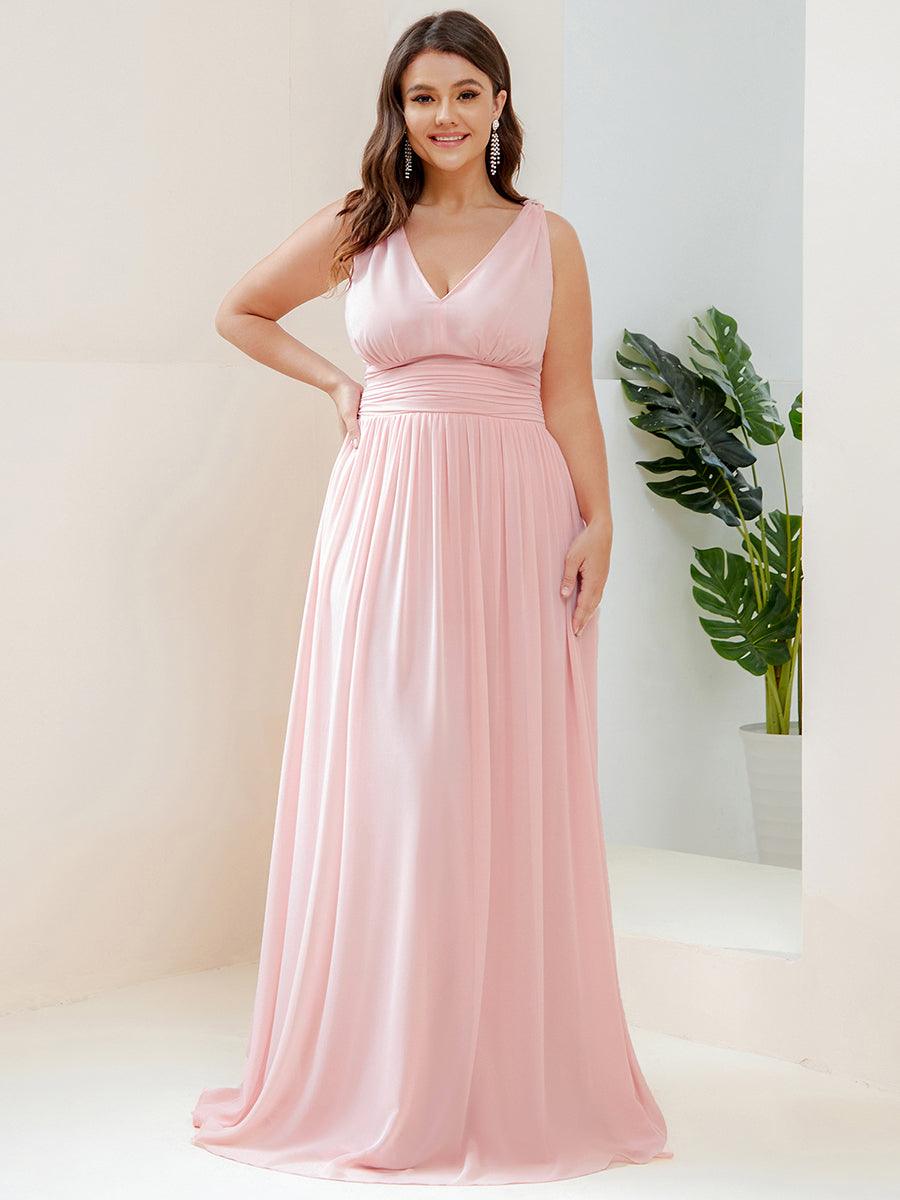 Vanessa | Sleeveless Pleated Party Dress with V-Neck