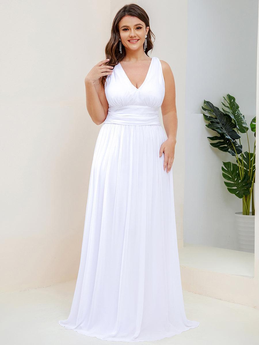 Vanessa | Sleeveless Pleated Party Dress with V-Neck