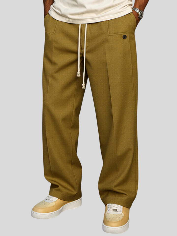 Edgar - Elegant Men's Pants with Drawstring
