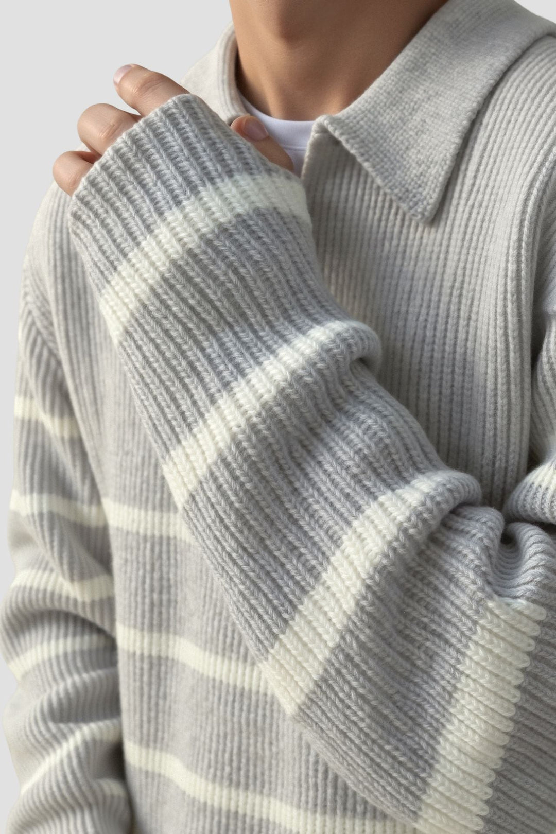 Neil - Striped Half-Zip Sweater