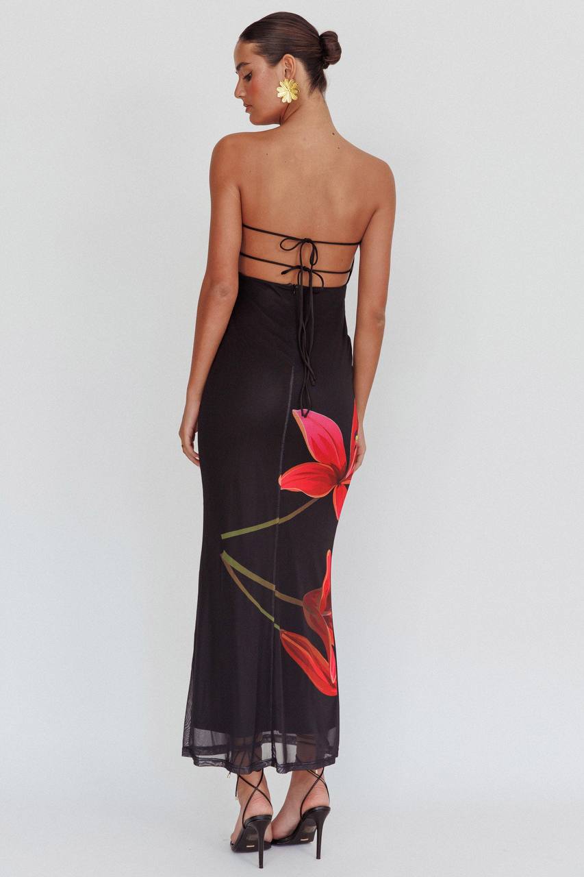 Josephine | Strapless Floral Dress