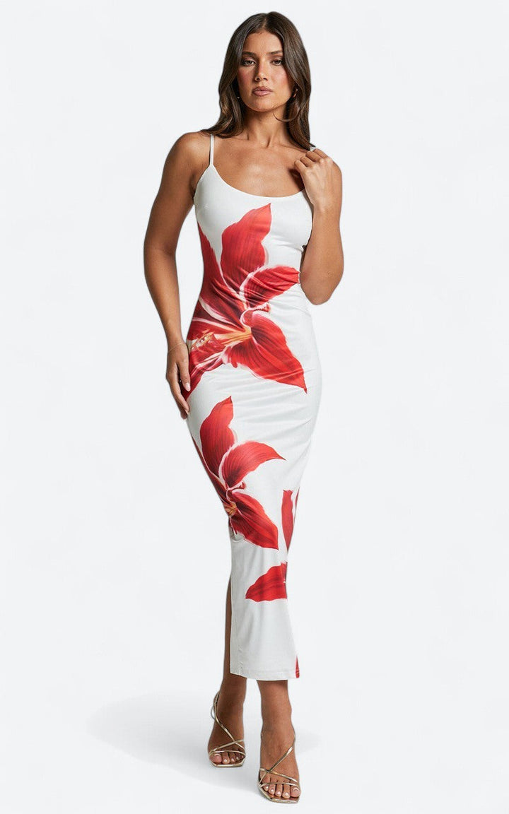 Iris | Midi dress with flowers