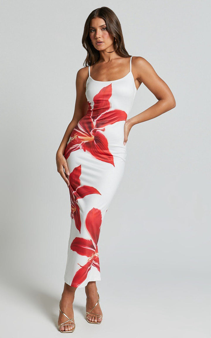Iris | Midi dress with flowers