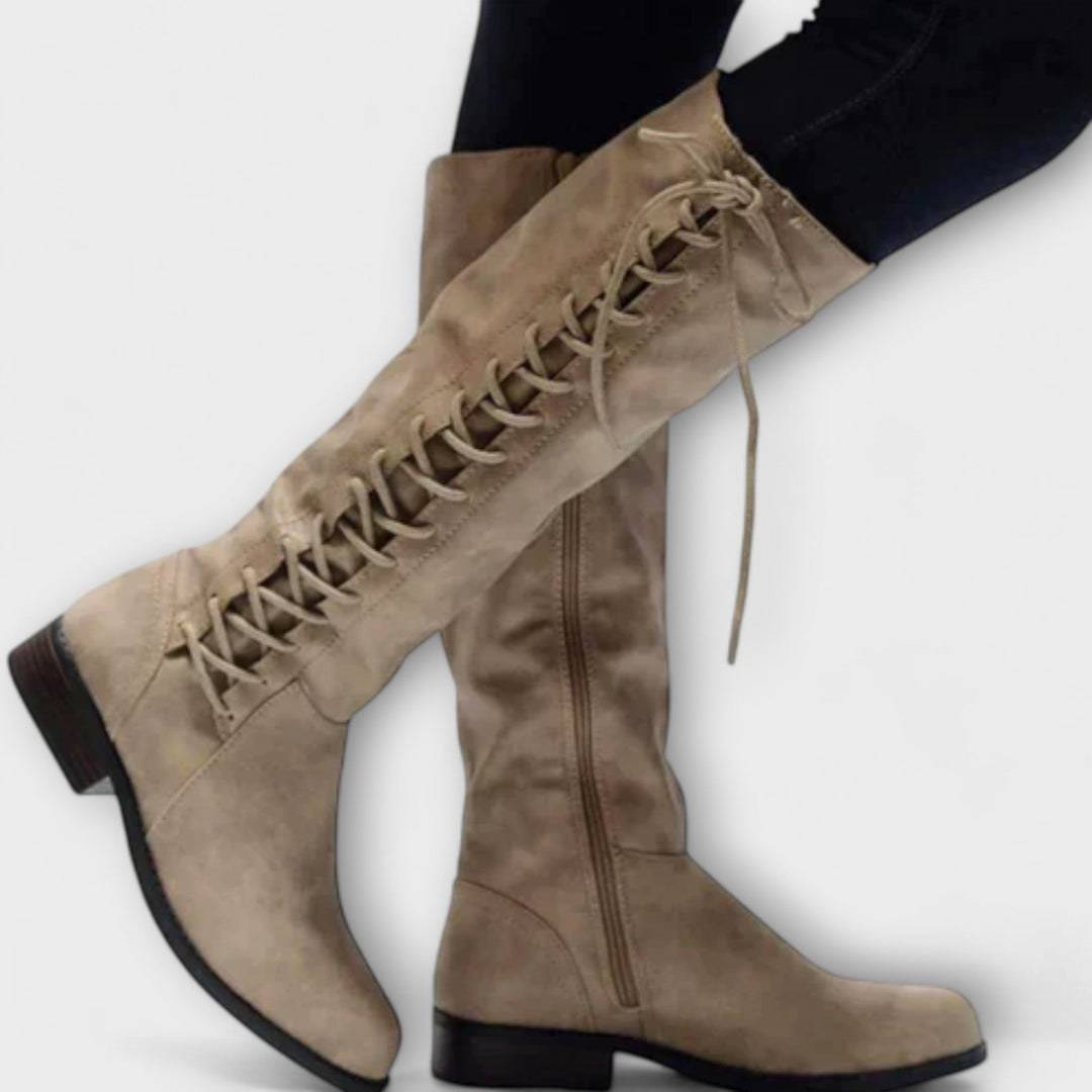 Lucia - Elegant Lace-Up Ankle Boots