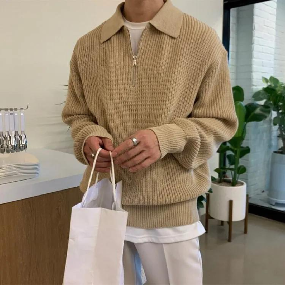 Nathan - Mixed Knit Pullover