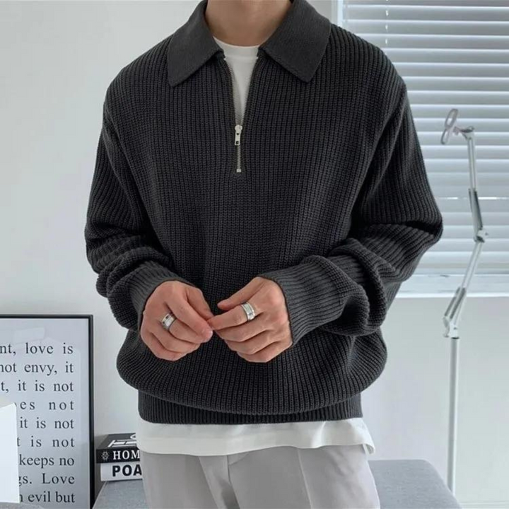 Nathan - Mixed Knit Pullover