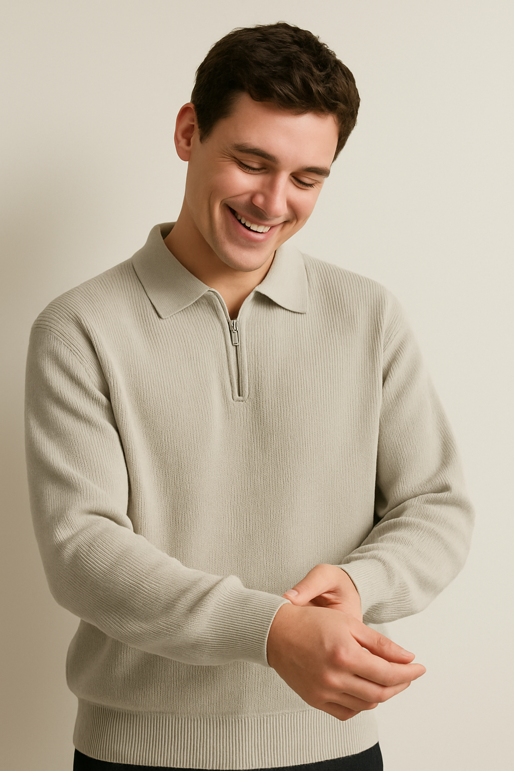 Troy - Adjustable Zipper Polo Neck