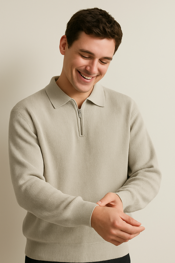 Troy - Adjustable Zipper Polo Neck