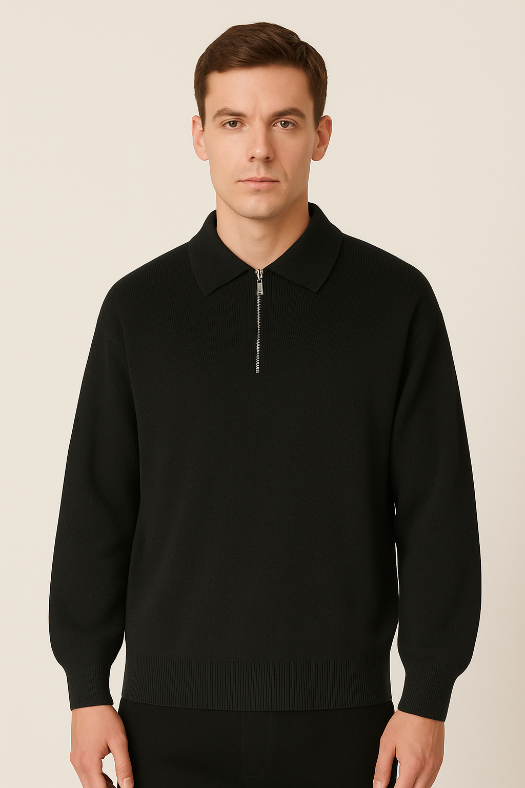 Troy - Adjustable Zipper Polo Neck