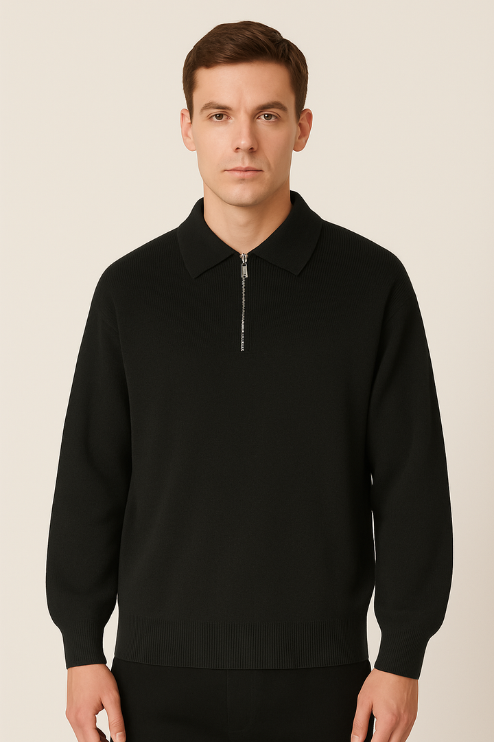 Troy - Adjustable Zipper Polo Neck
