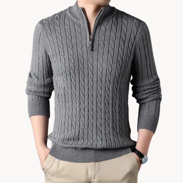 Grant - Short Zipper Knit Pullover