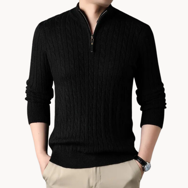 Grant - Short Zipper Knit Pullover