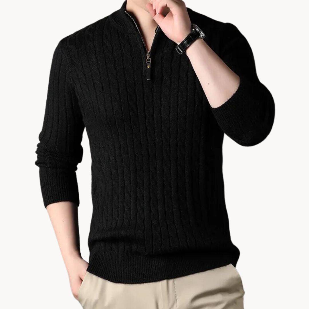 Grant - Short Zipper Knit Pullover