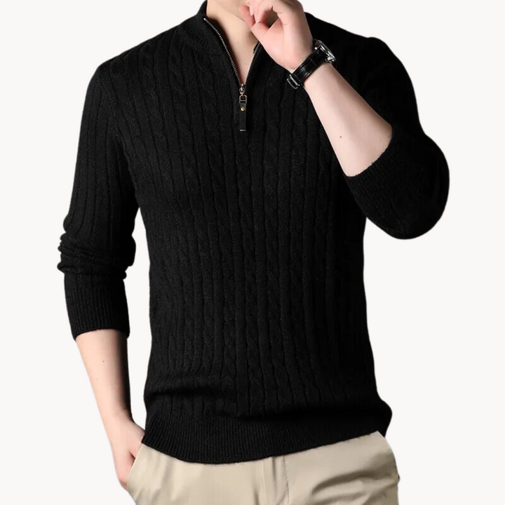 Grant - Short Zipper Knit Pullover