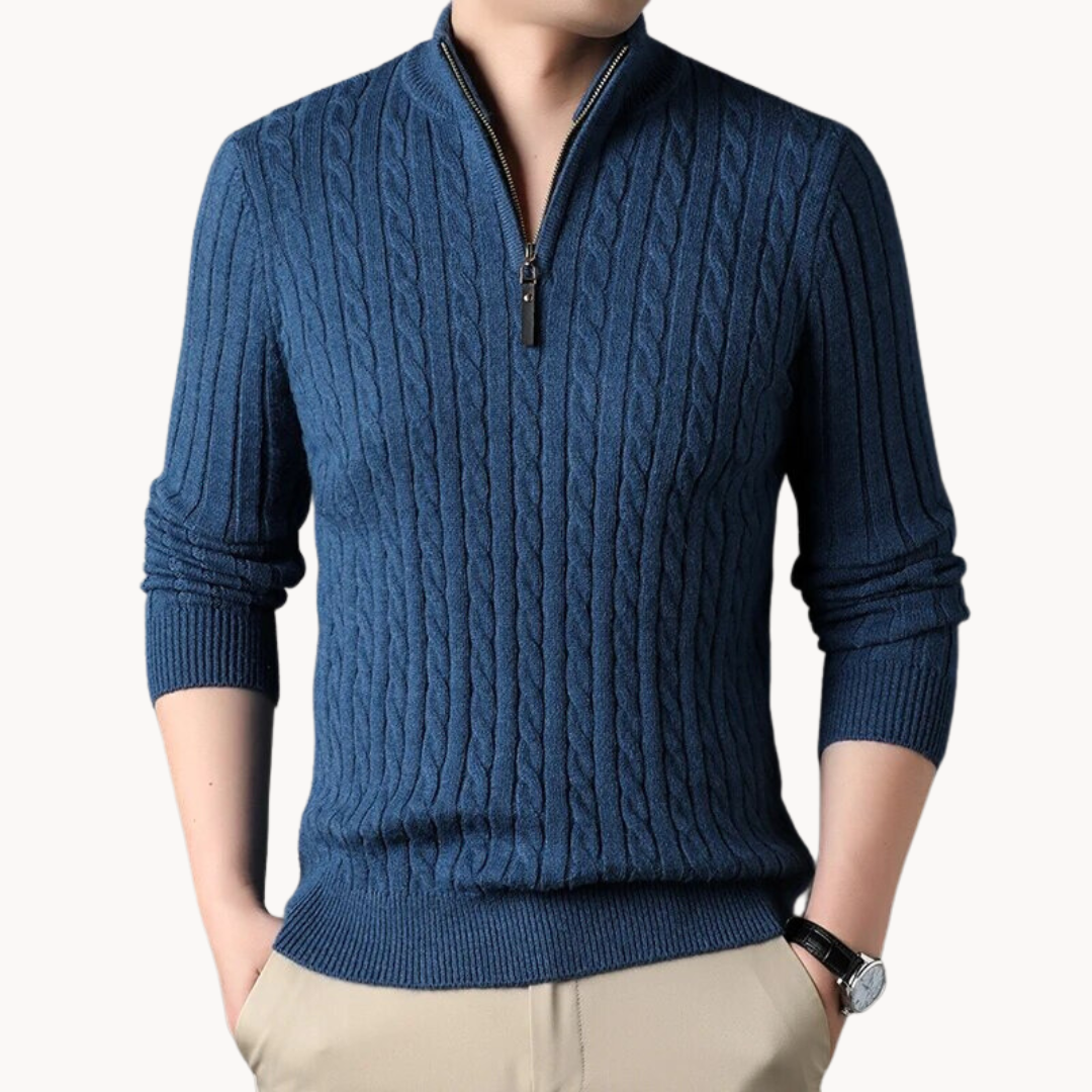 Grant - Short Zipper Knit Pullover