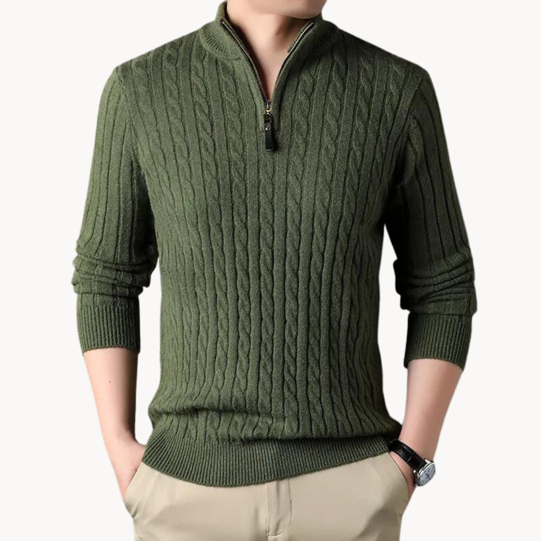Grant - Short Zipper Knit Pullover