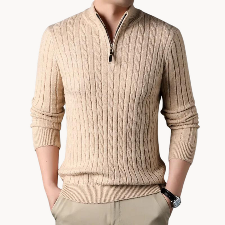 Grant - Short Zipper Knit Pullover