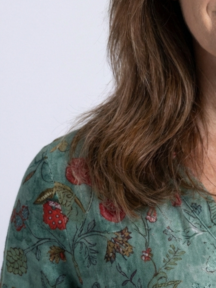 Morgan | Floral Maxi Dress with V-Neck and Three-Quarter Sleeves