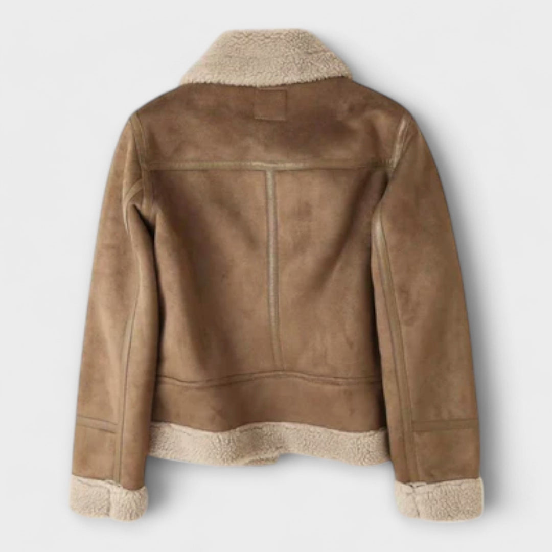 Katerina | Suede Aviator Jacket