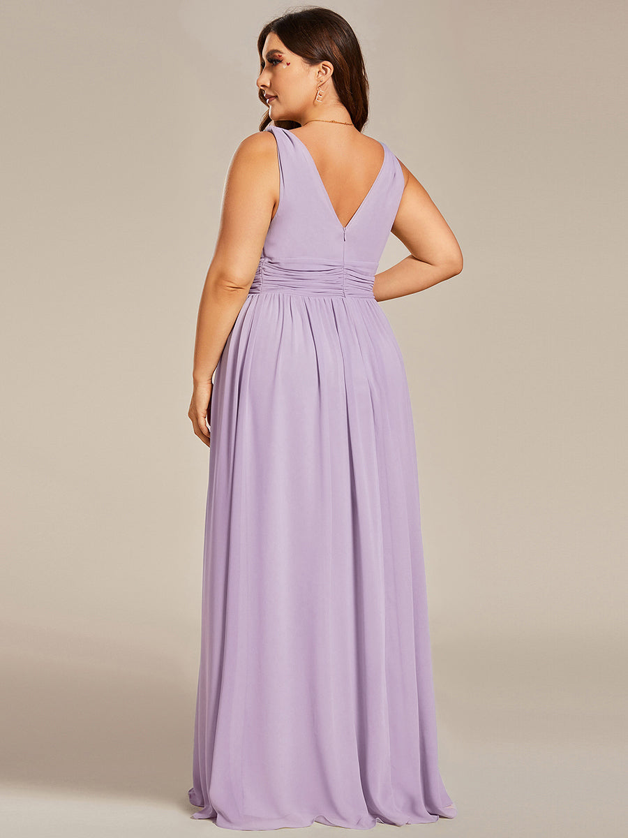 Vanessa | Sleeveless Pleated Party Dress with V-Neck