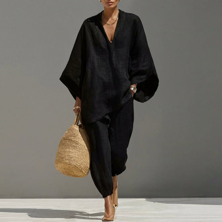 Rosalyn | Casual Two-Piece Set with V-Neck for Women