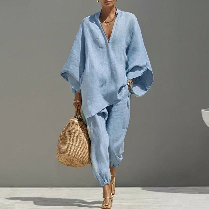 Rosalyn | Casual Two-Piece Set with V-Neck for Women