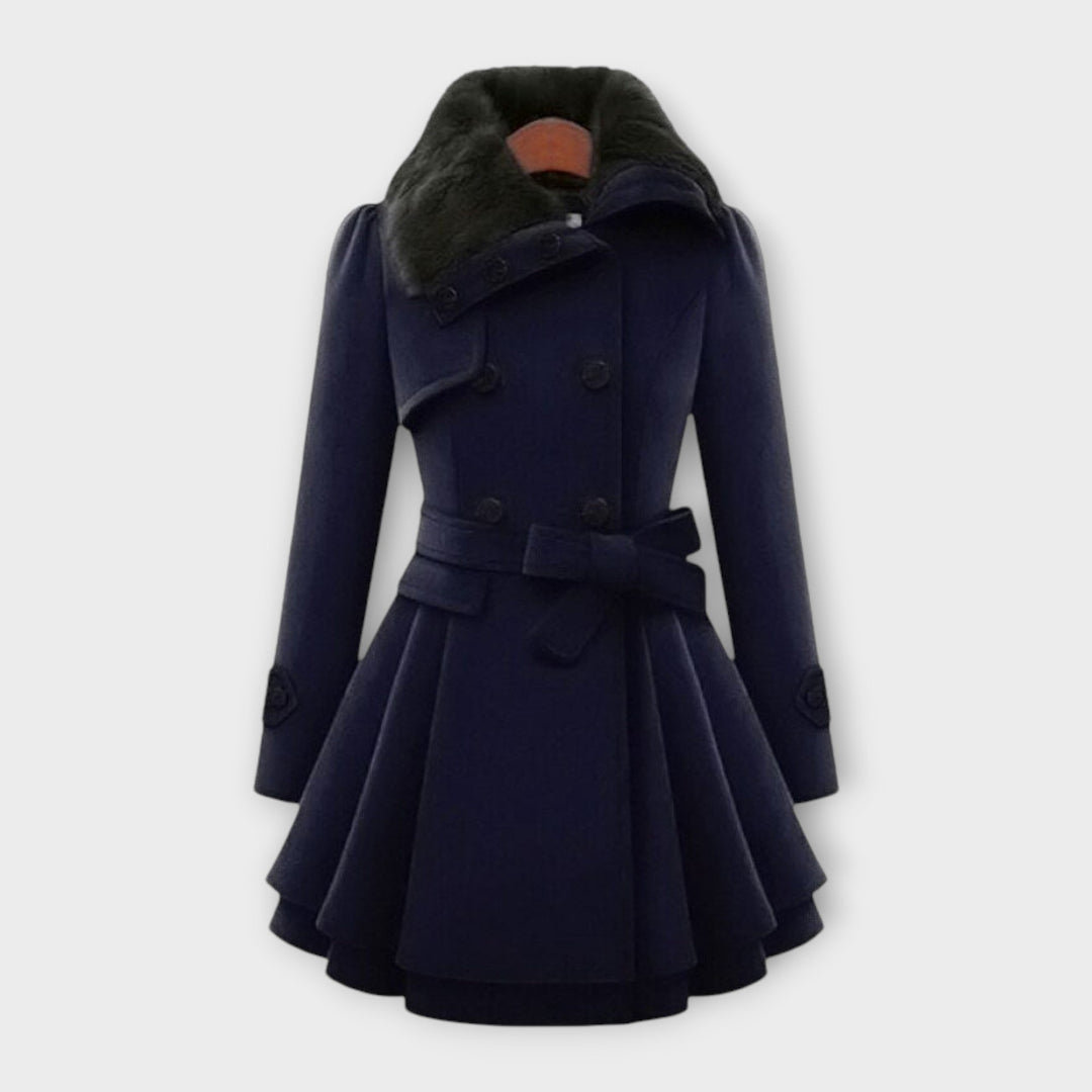 Ema | Elegant Coat with Fur