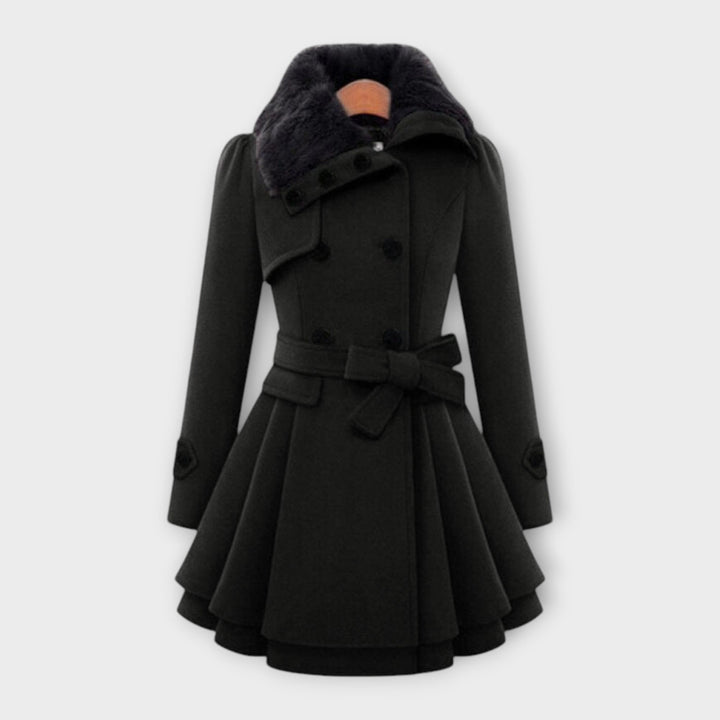 Ema | Elegant Coat with Fur