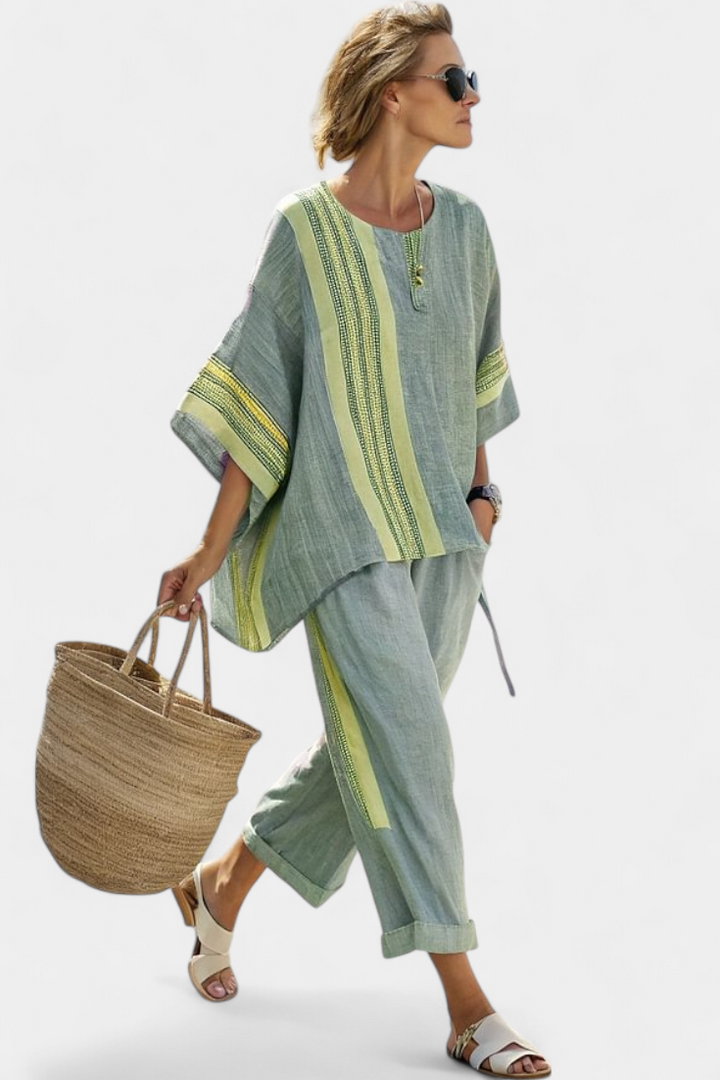 Lorelei | Boho Linen and Bamboo Set
