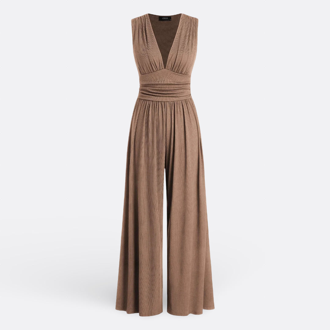 Eleonora - Chic Sleeveless Wide Leg Jumpsuit