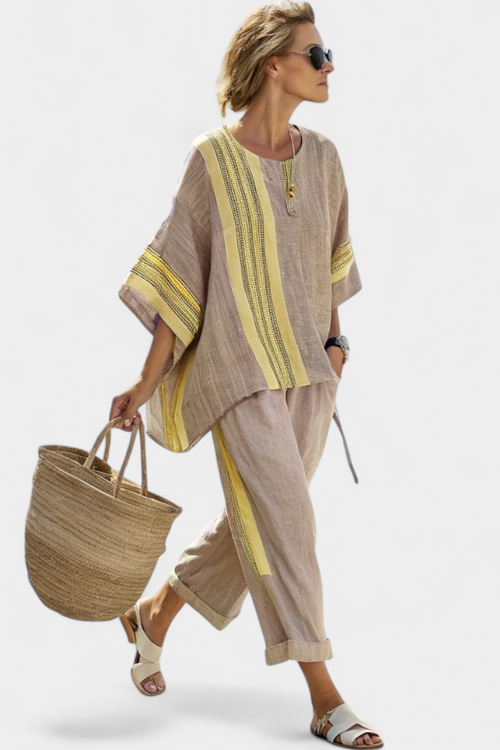 Lorelei | Boho Linen and Bamboo Set