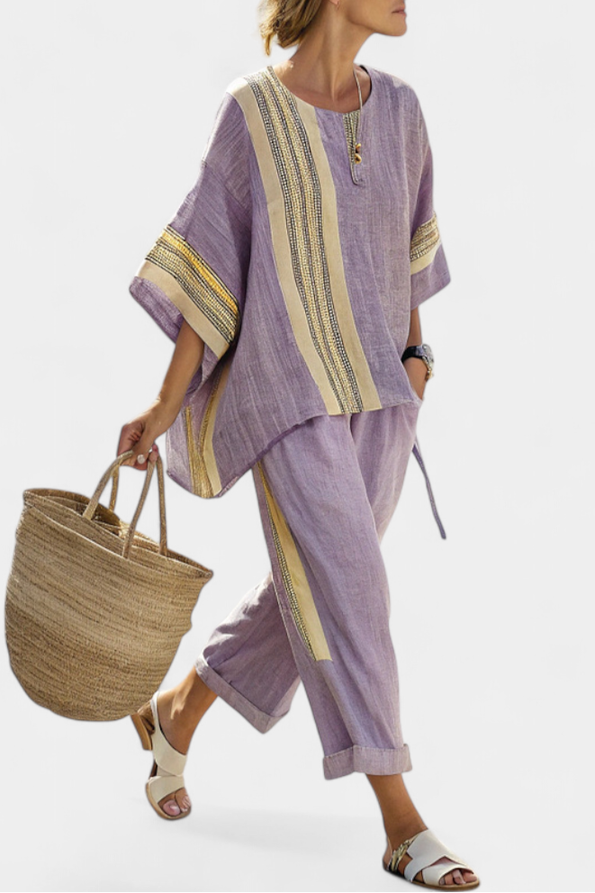 Lorelei | Boho Linen and Bamboo Set