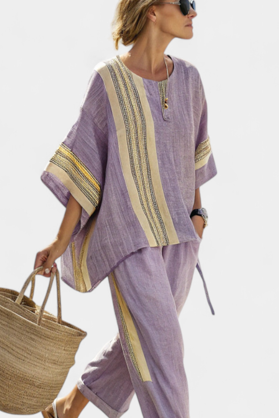 Lorelei | Boho Linen and Bamboo Set
