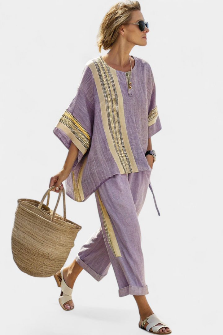 Lorelei | Boho Linen and Bamboo Set