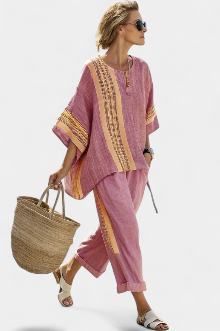 Lorelei | Boho Linen and Bamboo Set