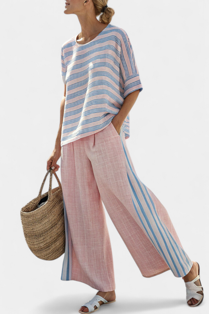 Cecile | Bamboo Linen Set Pink