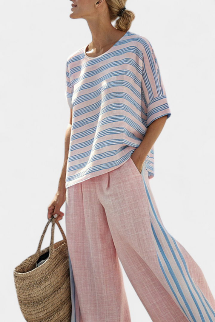 Cecile | Bamboo Linen Set Pink