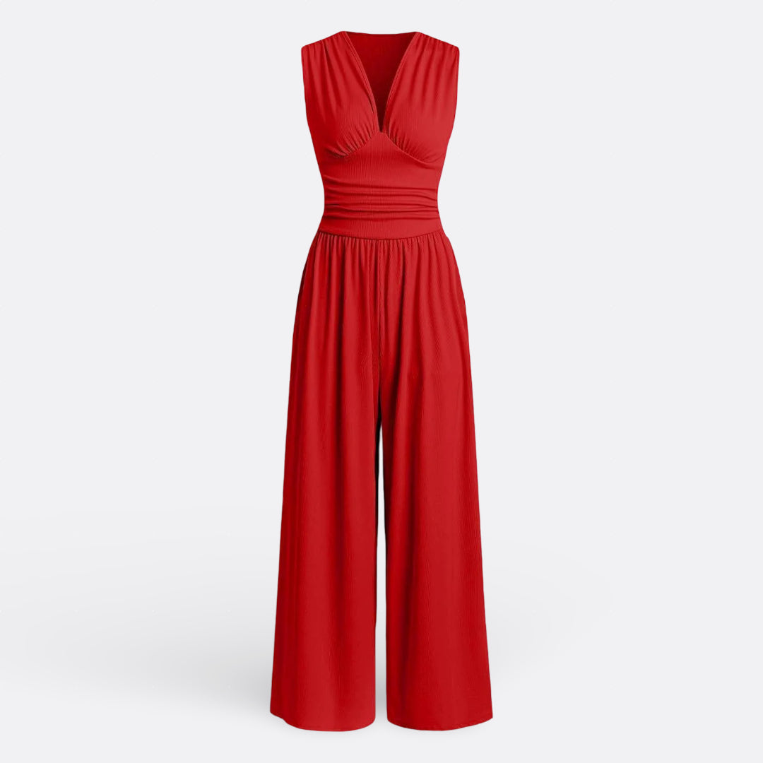Eleonora - Chic Sleeveless Wide Leg Jumpsuit