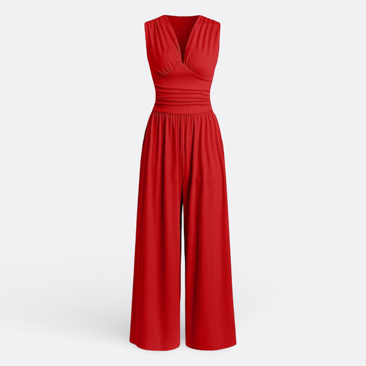 Eleonora - Chic Sleeveless Wide Leg Jumpsuit