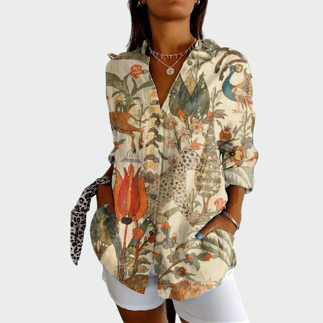 Stylish Shirt with Floral Print