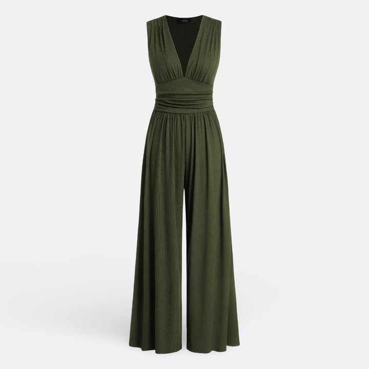 Eleonora - Chic Sleeveless Wide Leg Jumpsuit