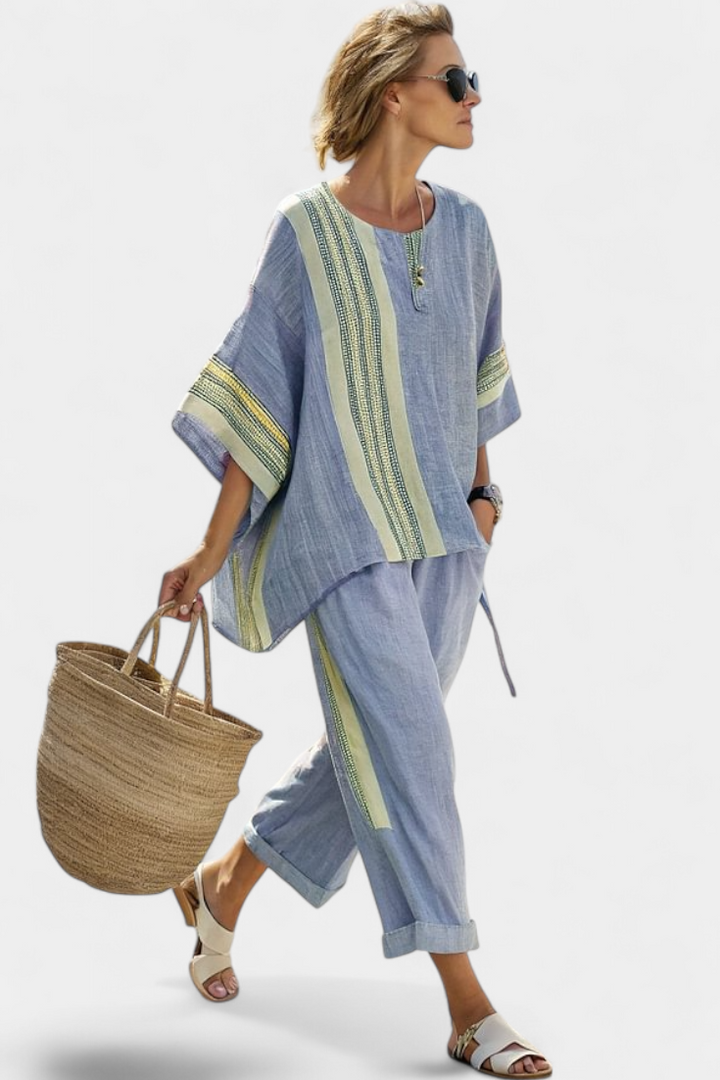 Lorelei | Boho Linen and Bamboo Set