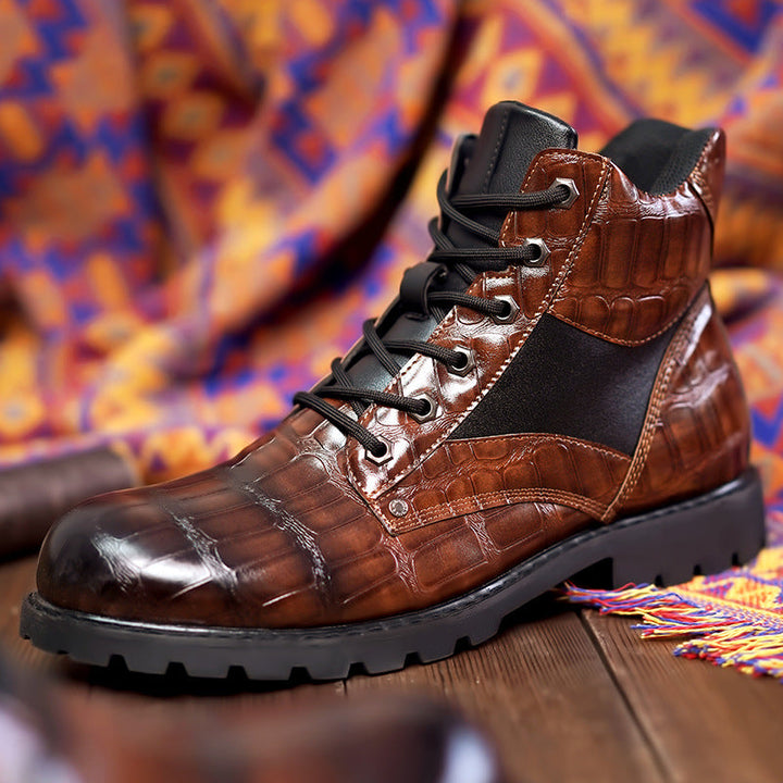Dante - Crocodile Leather Boots