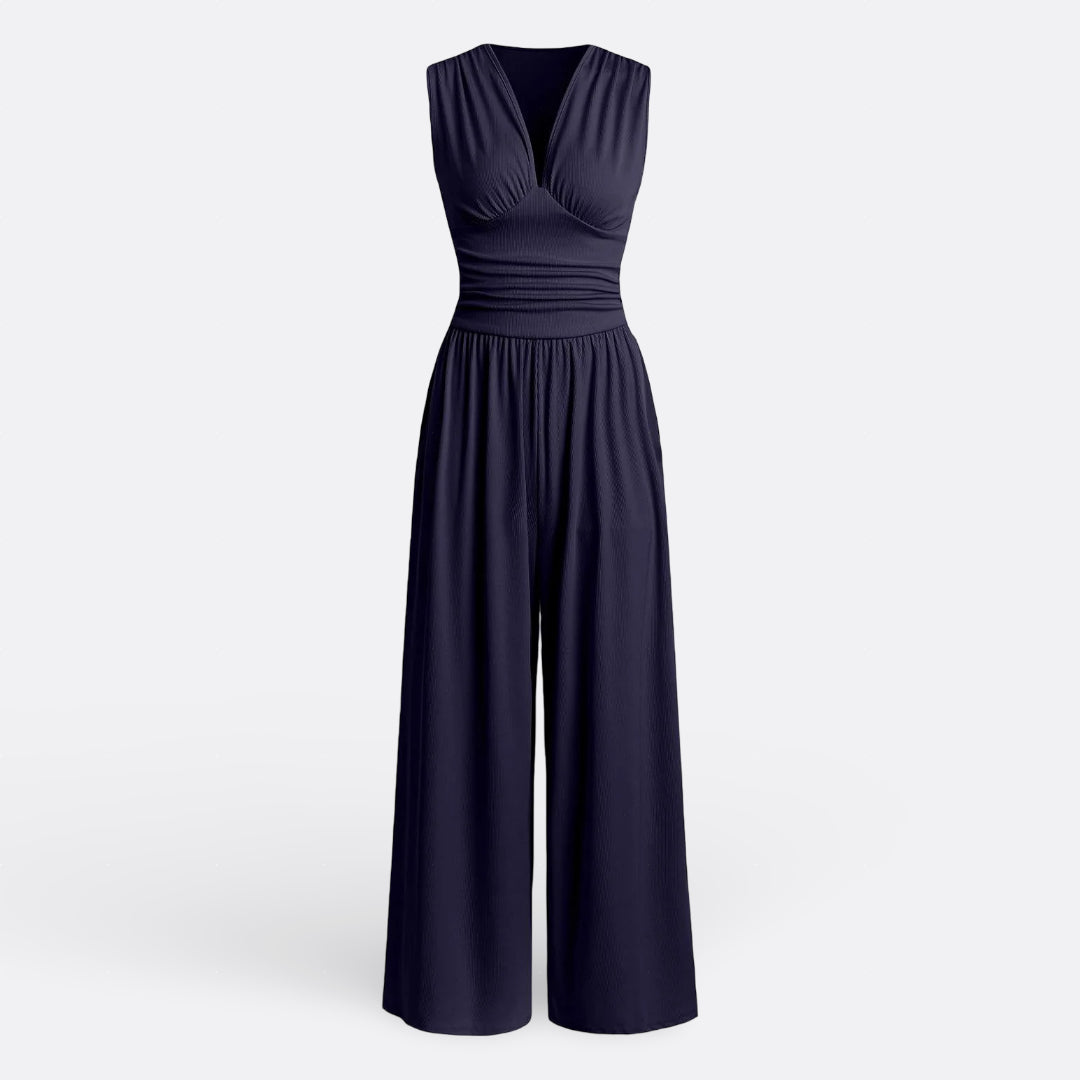 Eleonora - Chic Sleeveless Wide Leg Jumpsuit