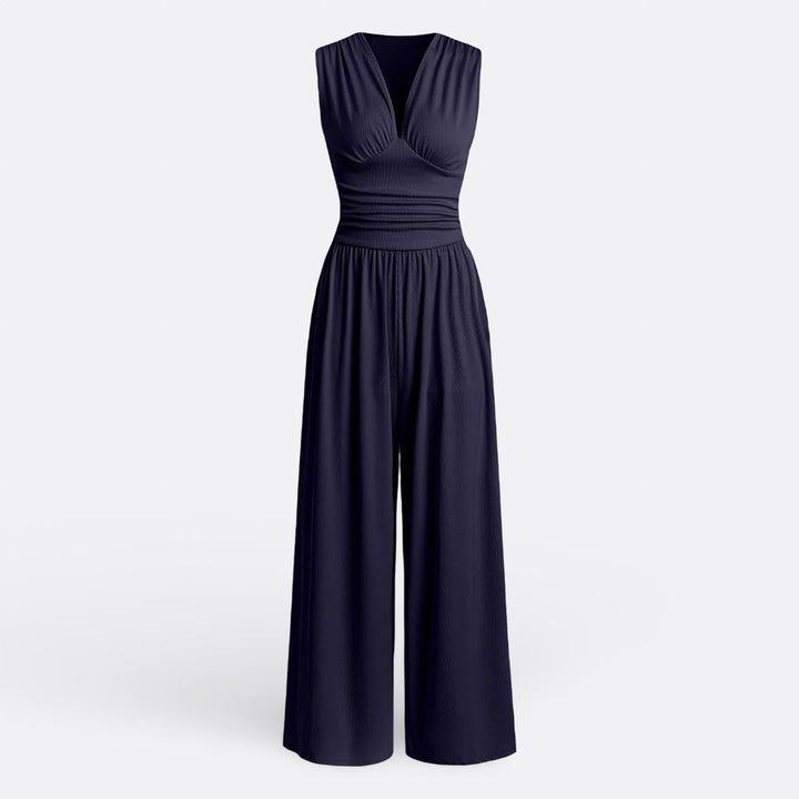 Eleonora - Chic Sleeveless Wide Leg Jumpsuit