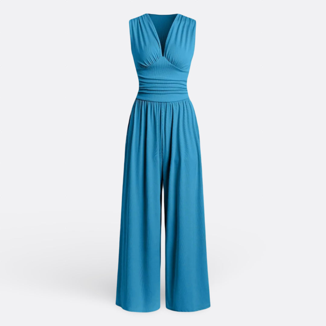 Eleonora - Chic Sleeveless Wide Leg Jumpsuit