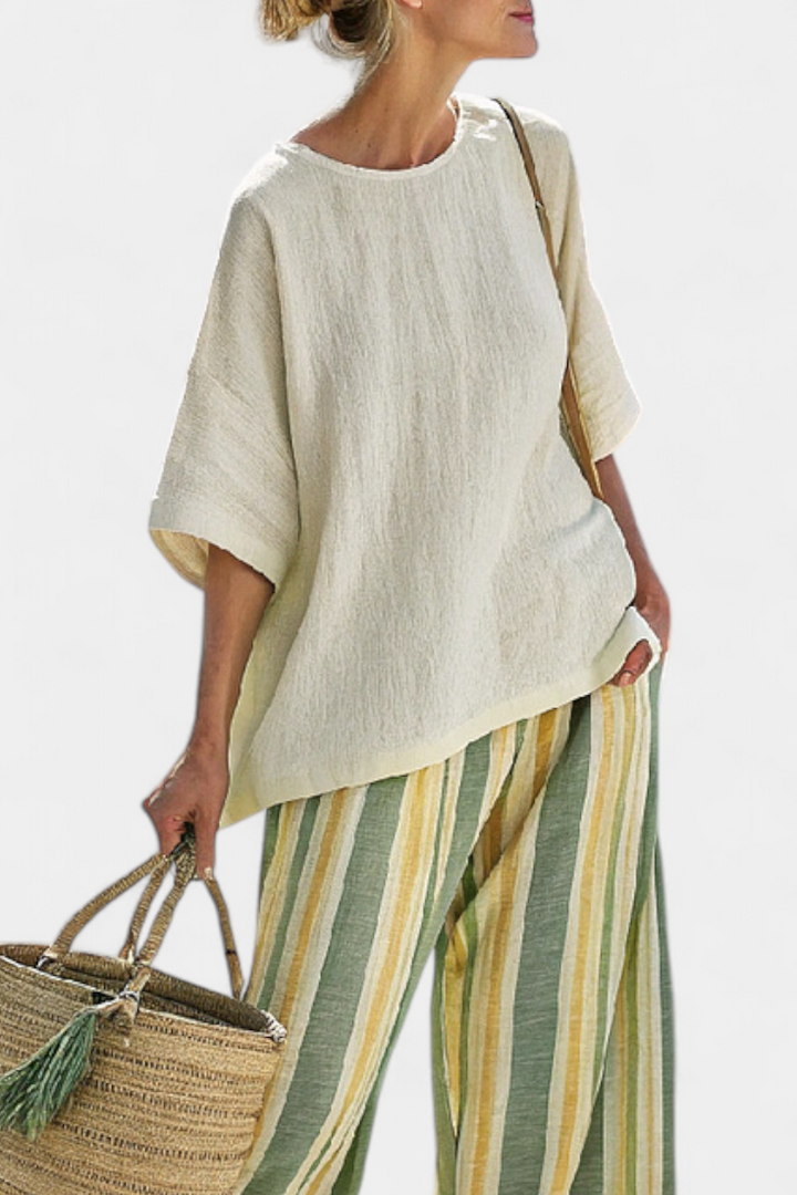 Olwen | Bamboo Linen Olive Set