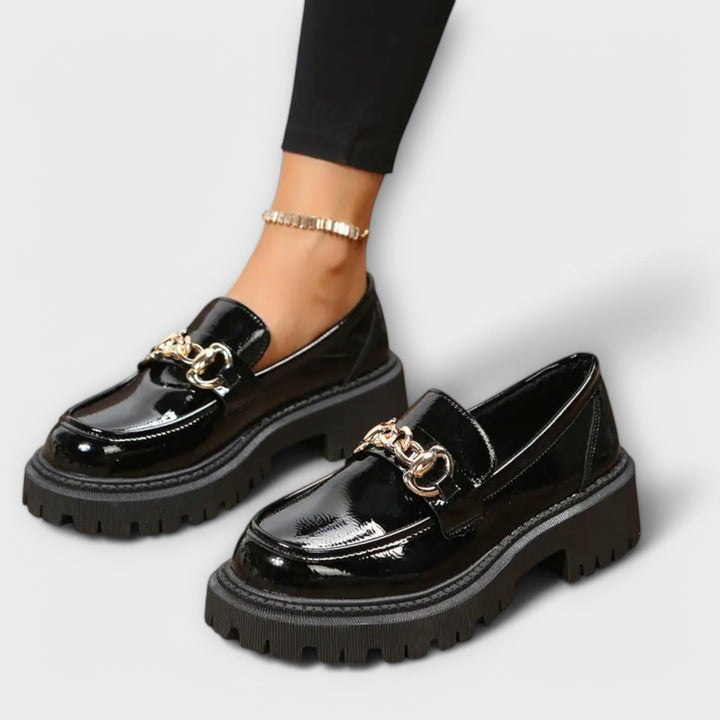 Lúcia | Women's Platform Loafers with Buckle Closure