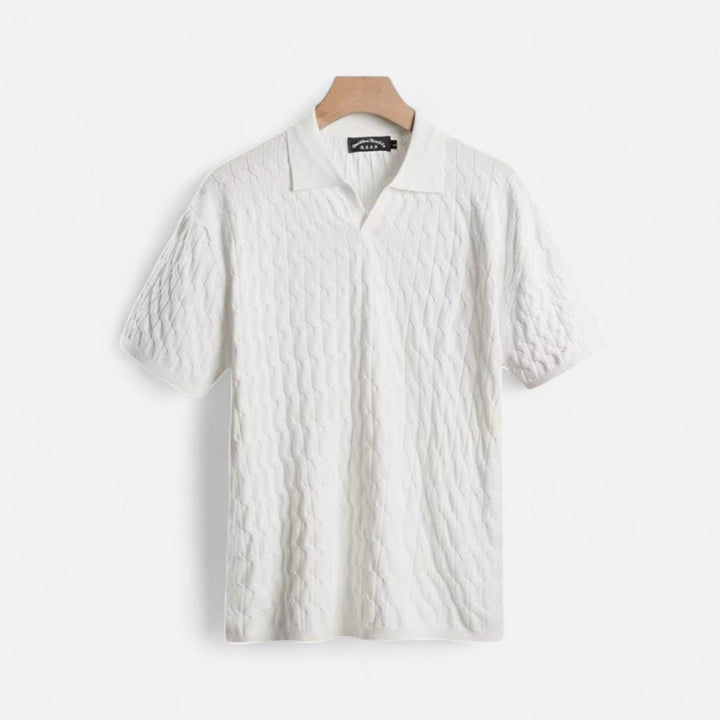 Polo Shirt - Mixed Piqué Texture